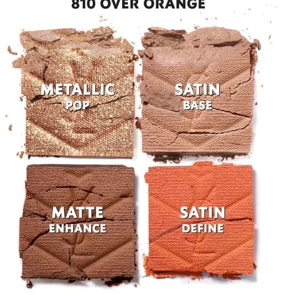 YSL EYE SHADOWS PALLETE 810 over orange